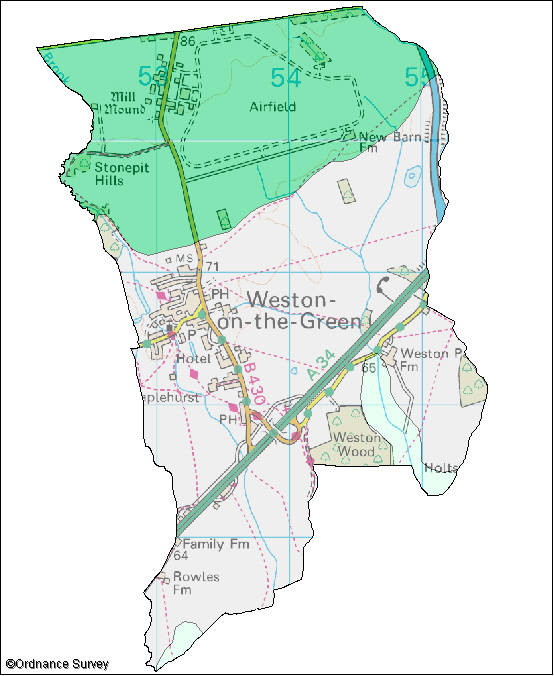 Weston-on-the-Green Image Map