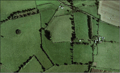 Rolling Village Pastures Aerial View